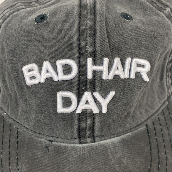 Bad Hair Day Faded Gray ball cap Adjustable. New NWT - Picture 2 of 8